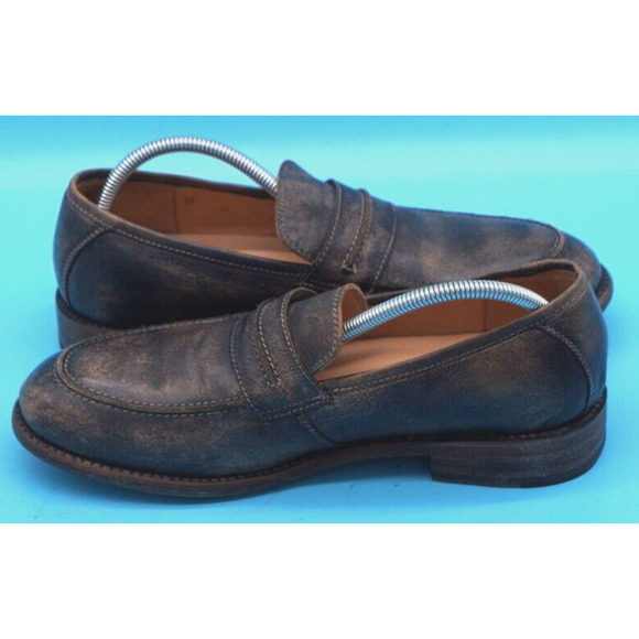 Bed Stu Cobbler Mens sz 11 Distressed Brown Leather Slip On Loafers Shoes main image 5